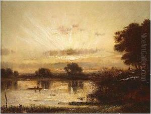 Evening Sunset by Jules Dupre