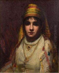 Portrait Of A Young Lady In Oriental Costume