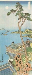 Abe No Nakamaro Gazing at the Moon from a Terrace