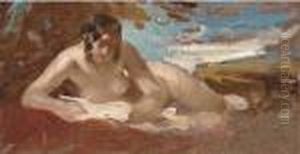 A Nude Reclining In A Landscape