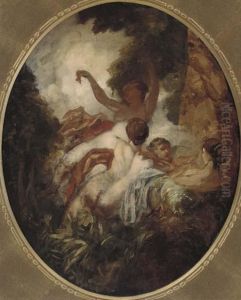 Nymphs In A Wood, In A Painted Oval by William Etty