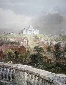 View of the Capitol from the White House in 1840 by William Henry Bartlett