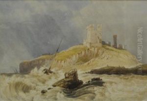 Dunstanburgh Castle by Anthony Vandyke Copley Fielding
