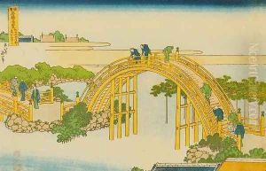 Drum Bridge at Kameido Shrine (Kameido tenjin taikobashi)