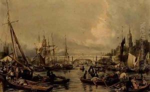 Pool Looking Towards London Bridge by William Parrott