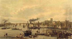 Westminster and Hungerford, 1841 by William Parrott