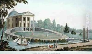 Maison de Plaisance at Destelberge from Choix des Monuments Edifices et Maisons les plus remarquables du Royaume des Pays Bas