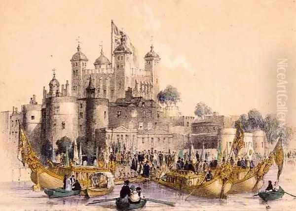 Embarkation of the Right Hon. the Lord Mayor at the Tower of London by William Parrott