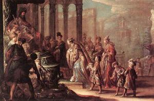 Esther before Ahasuerus by Claude Vignon