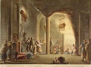 Subterranean Church of Bethlehem from Views of Palestine VolII by Luigi Mayer