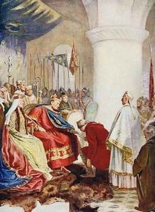 William 1027-87 granting a charter to the City of London by John Seymour Lucas