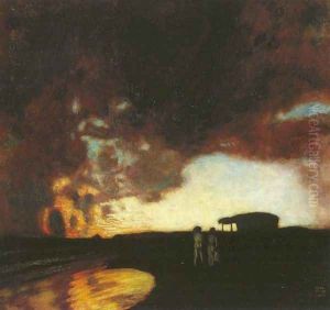 Seaside Sunset by Franz von Stuck