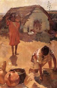 Figures near a Well in Morocco
