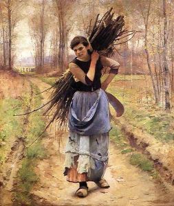The Woodcutter's Daughter by Charles Sprague Pearce