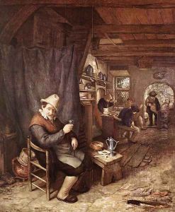 The Drinker by Adriaen Jansz. Van Ostade