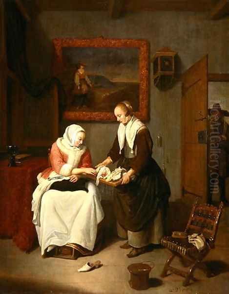Interior with a Lady Choosing Fish, 1664 - view 1