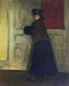 Lady with Muff by Alfred Henry Maurer