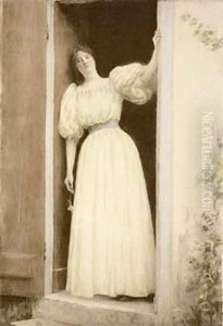 Waiting from LEstampe Moderne by Louis-Joseph-Raphael Collin