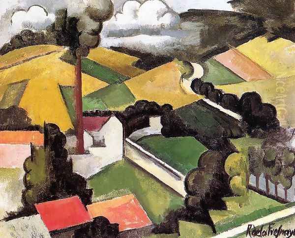 The Factory Chimney, Meulan Landscape - view 1