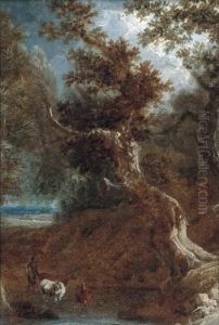 A Drover With Cattle Watering by Thomas Gainsborough