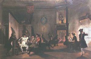 Interior with Military Officers