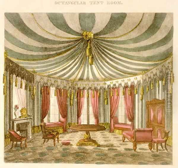 Octangular Tent Room, from Cabinet Makers and Upholsterers Guide, being a Complete Drawing Book, Pub Jones and Co, Smith, George 1783-1869, 1826 - view 1