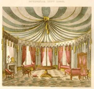 Octangular Tent Room, from Cabinet Makers and Upholsterers Guide, being a Complete Drawing Book, Pub Jones and Co, Smith, George 1783-1869, 1826 Octangular Tent Room, from Cabinet Makers and Upholsterers Guide, being a Complete Drawing Book, Pub Jones and Co, Smith, George 1783-1869, 1826