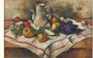 Nature Morte A La Cafetiere Blanche Pastel. by Paul-Elie Gernez