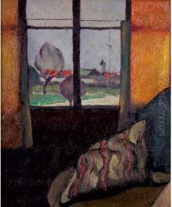 Honfleur : Le Semaphore Vu Depuis L'atelier De L'artiste, Circa 1918 by Paul-Elie Gernez