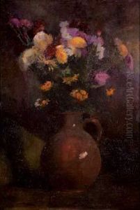 Bouquet De Fleurs Dans Un Pot by Paul-Elie Gernez