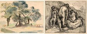 " Paysage " Et " Diane Au Bain ". " Paysage " Et " Diane Au Bain ".