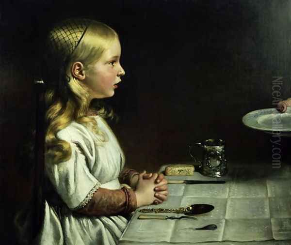 Florence Cope Saying Grace at Dinnertime - view 1