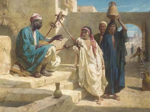 The Street Musician by Frederick Goodall