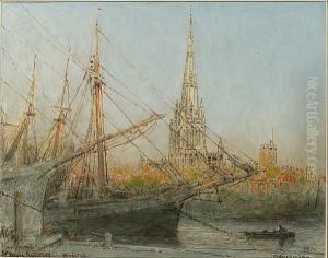 St. Mary Radcliffe, Bristol by Albert Goodwin