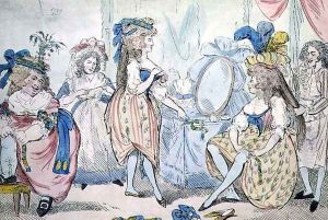 Restoration Dressing Room c.1789 by Thomas Rowlandson