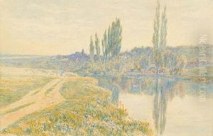 A French River View by Albert Goodwin