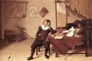 Student in his Study 1628 by Jan Davidsz. De Heem
