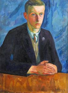 Portratt Av Ung Man by Isaac Grunewald