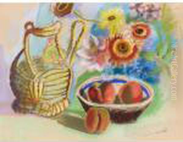 Stilleben Med Frukt Och Blommor (still Life Of Fruit And Flowers) - view 1
