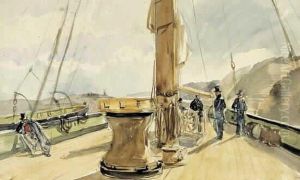 Sur Le Pont Du Navire by Theodore Gudin