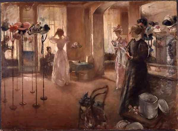 The Hat Shop (1892) by Henry Tonks