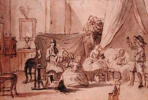 Children in an Interior Playing in a Nursery by Cornelis Troost