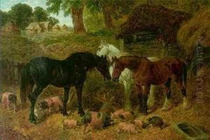 Feeding Time by John Frederick Herring Snr