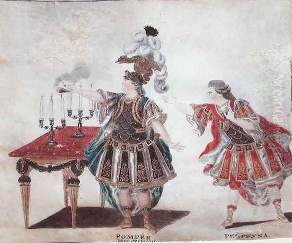 Pompey and Perpenna in the tragedy Sertorius by Corneille, c.1780 - view 1