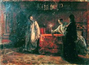 Tsar Boris Godunov (1551-1605) and Tsarina Martha, 1874