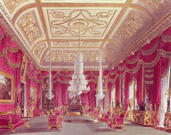 The Crimson Drawing Room, Carlton House from Pynes Royal Residences, 1818 - view 1