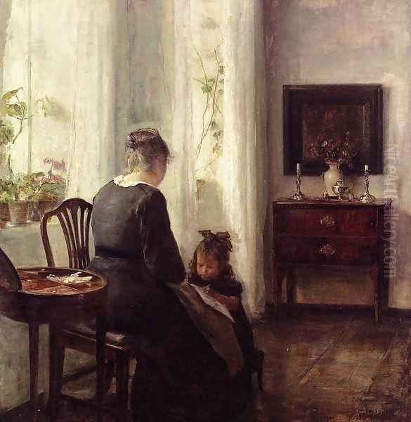 Mother and Child by a window - view 1