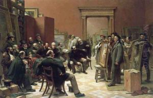 The Council of the Royal Academy Selecting Pictures for Exhibition by Charles West Cope