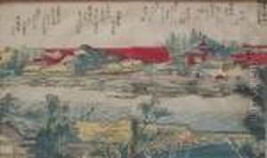 Beide Ufer Des Sennido-flusses by Katsushika Hokusai