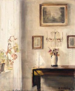 Sunlit Corner by Carl Vilhelm Holsoe